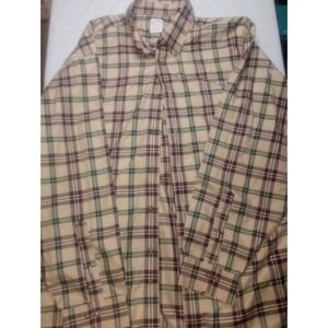 Brooks Brothers Non Iron XXL Plaid Green Button Long Sleeve Superman cotton